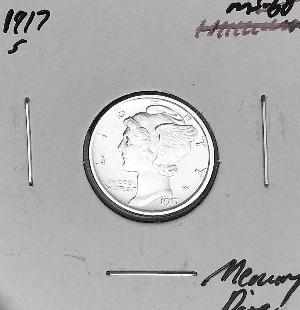 1917-S San Francisco Mint Mercury Dime, Superb Gem BU+++, RARE This Nice!