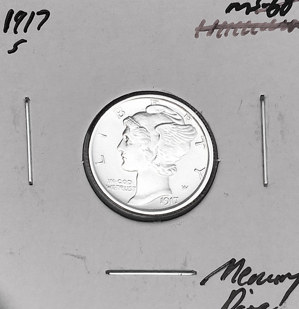 1917-S San Francisco Mint Mercury Dime, Superb Gem BU+++, RARE This Nice!