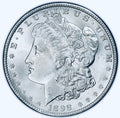 BRILLIANT UNCIRCULATED U.S. MORGAN SILVER DOLLAR