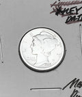 1916-D Denver Mint Mercury Dime, Superb Gem AU+++, RARE This Nice!