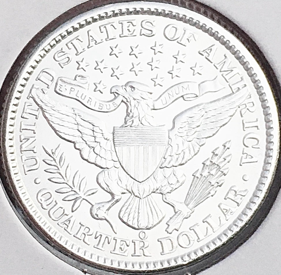 1892-O  GEM BU+++  BRILLIANT UNCIRCULATED!  U.S. BARBER QUARTER.  WOW!
