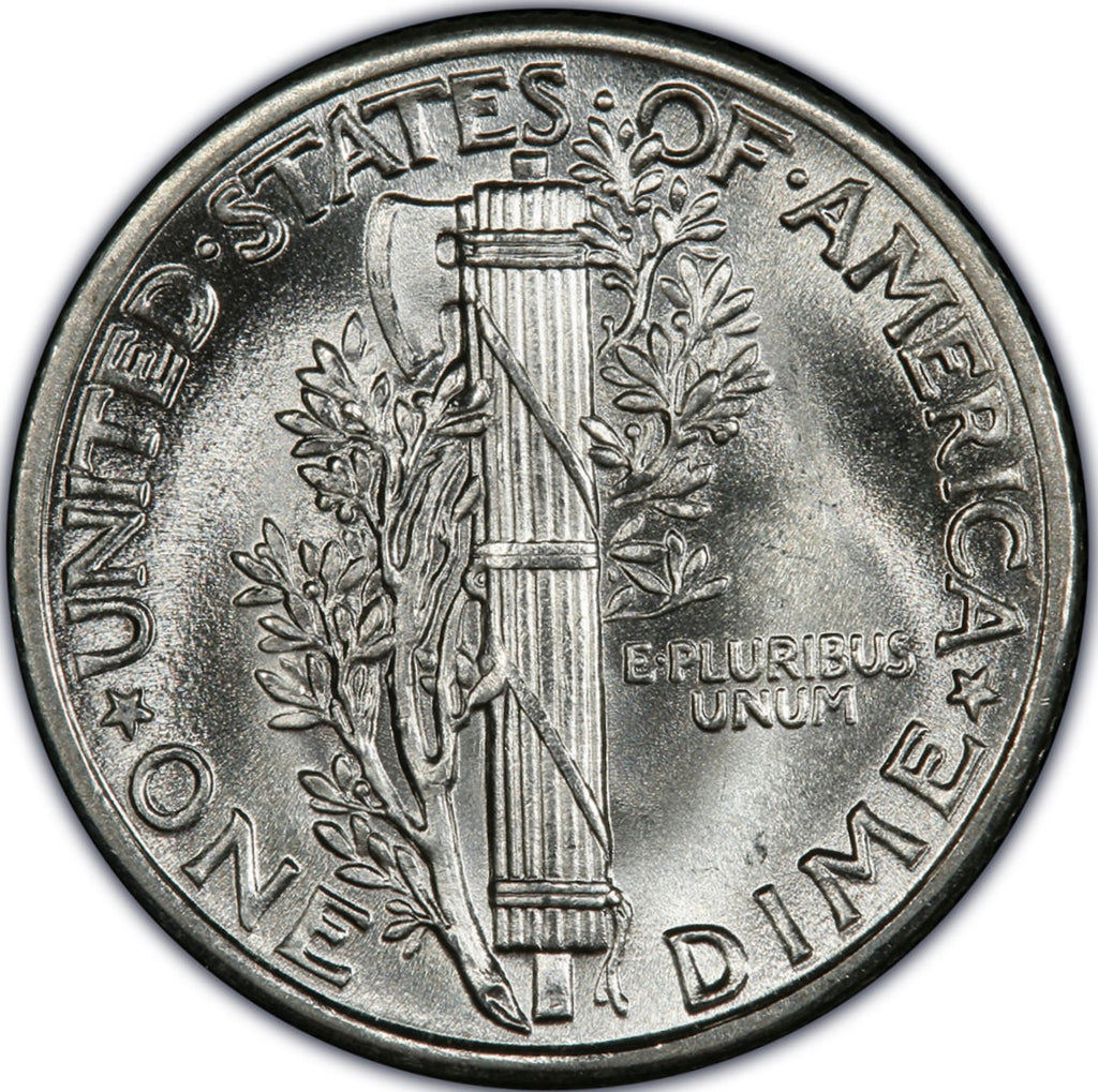 BRILLIANT UNCIRCULATED U.S. MERCURY SILVER DIME