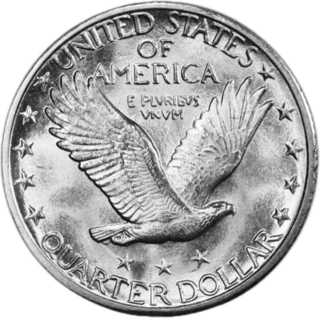 1X RANDOM DATE (1917-1930) BRILLIANT UNCIRCULATED U.S. STANDING LIBERTY SILVER QUARTER! WOW!