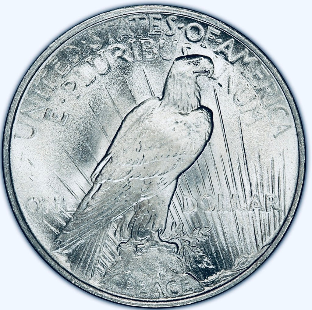 BRILLIANT UNCIRCULATED U.S. PEACE SILVER DOLLAR