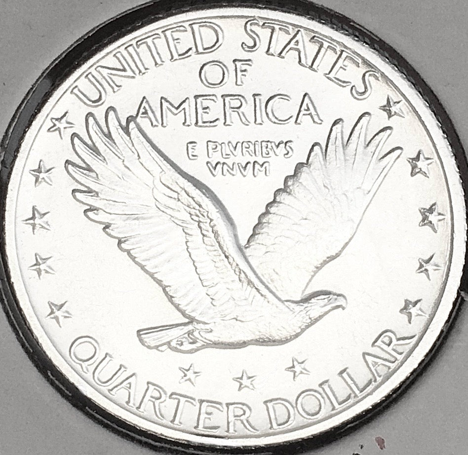 1930-S BRILLIANT UNCIRCULATED!  FULL HEAD! U.S. STANDING LIBERTY QUARTER. WOW!