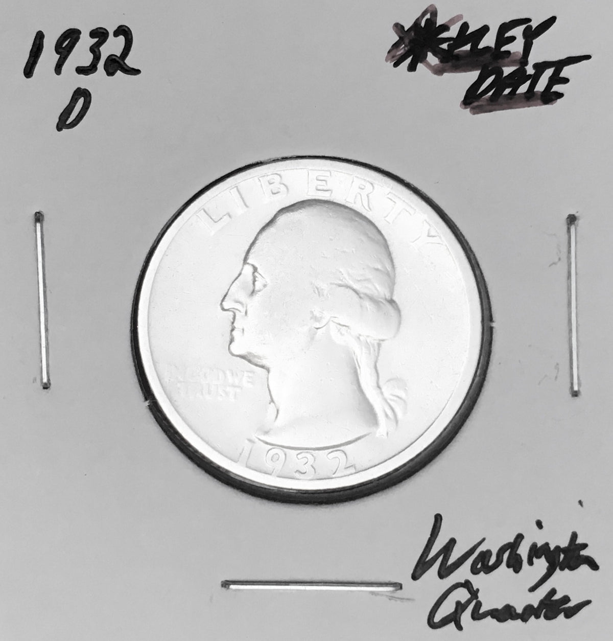 1932-D   DENVER  MINT    KEY DATE!  U.S. WASHINGTON QUARTER.