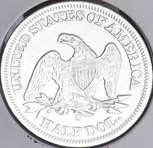 1850-O GEM BU+++  BRILLIANT UNCIRCULATED!  U.S. SEATED LIBERTY HALF DOLLAR. WOW!