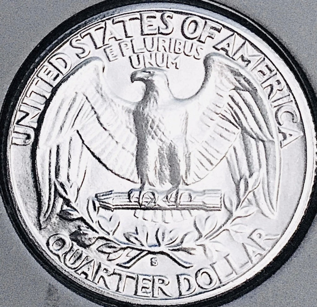 1938-S BRILLIANT UNCIRCULATED KEY DATE!  U.S. WASHINGTON QUARTER.
