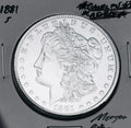 1881-S DEEP MIRROR PROOF-LIKE REVERSE!  BRILLIANT UNCIRCULATED!  U.S. MORGAN DOLLAR. WOW!