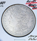 1889-CC GEM AU+++! AMAZING MONSTER KEY DATE! U.S. MORGAN DOLLAR. WOW!
