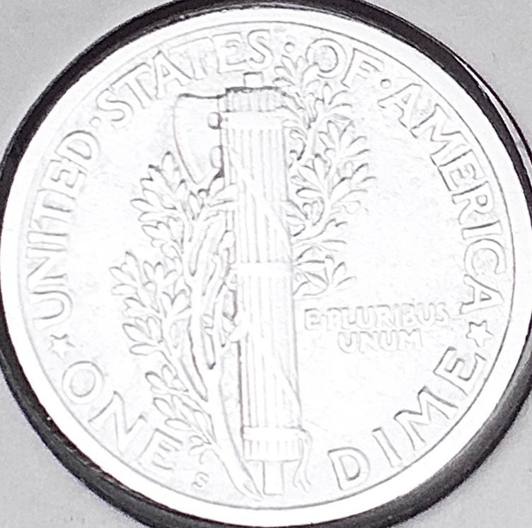 1919-S  SAN FRANCISCO  MINT KEY DATE! U.S. MERCURY DIME.