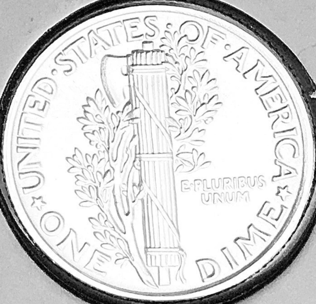 1928-P Mercury Dime, FULL Split Bands, Superb Gem BU++ FSB, RARE This Nice!