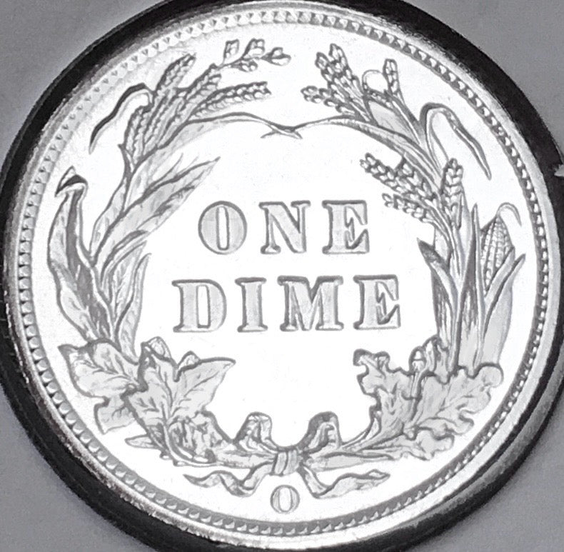 1905-O PROOF-LIKE!  GEM BU+++!  BRILLIANT UNCIRCULATED MONSTER! SUPER RARE! U.S. BARBER DIME. WOW!