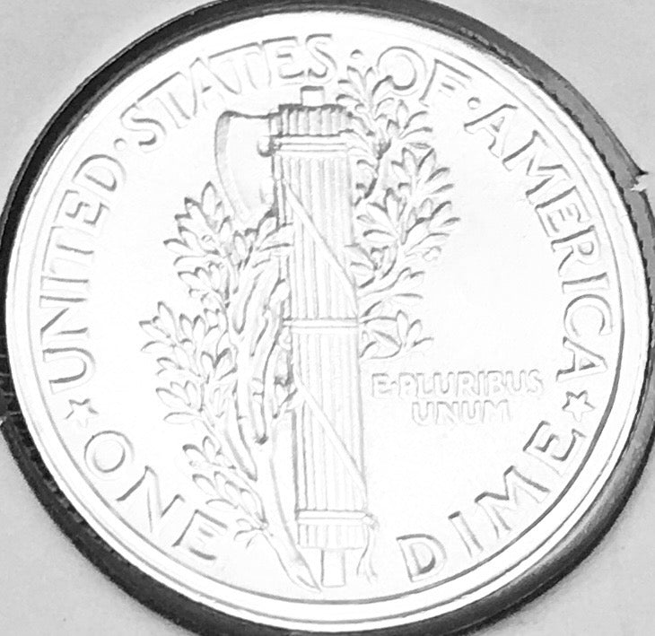 1916-P Mercury Dime, FULL Split Bands, Superb Gem BU++ FSB, RARE This Nice!