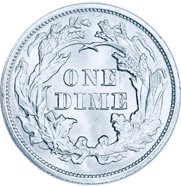 BRILLIANT UNCIRCULATED U.S. SEATED LIBERTY SILVER DIME