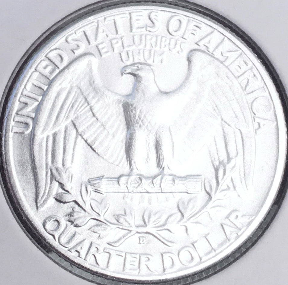 1935-D BRILLIANT UNCIRCULATED KEY DATE!  U.S. WASHINGTON QUARTER.