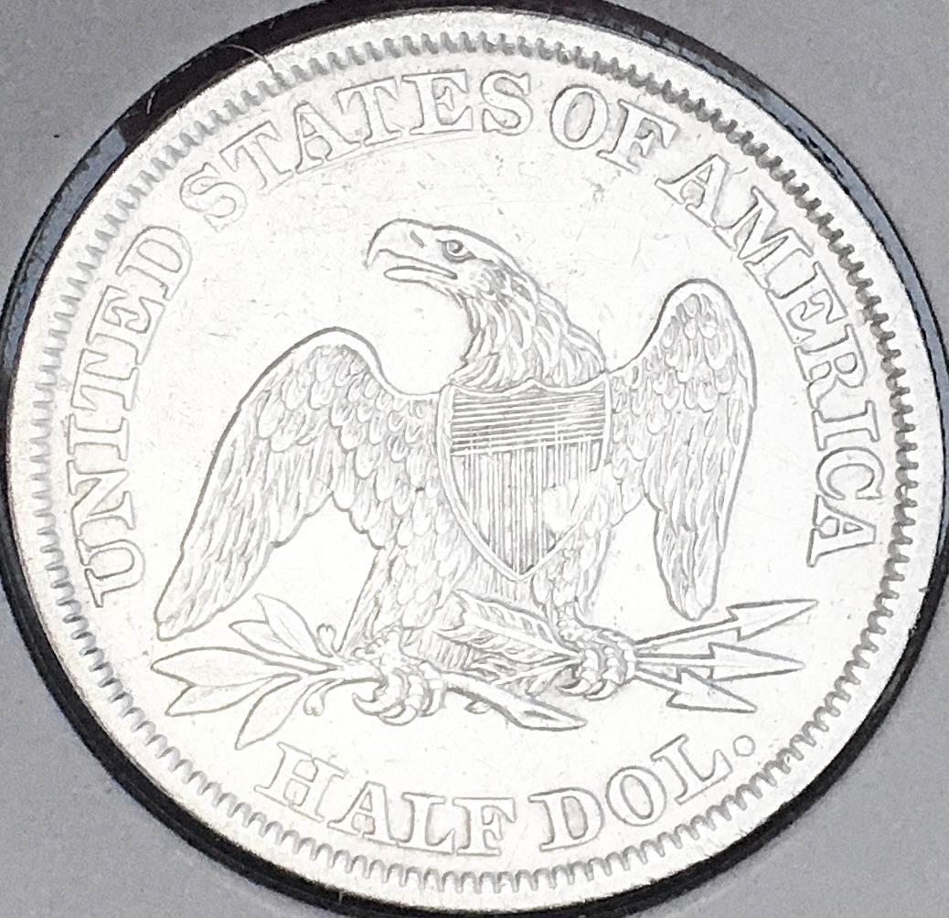 1843-P GEM BU+++  BRILLIANT UNCIRCULATED!  (Light Scratches on Obverse) U.S. SEATED LIBERTY HALF DOLLAR. WOW!