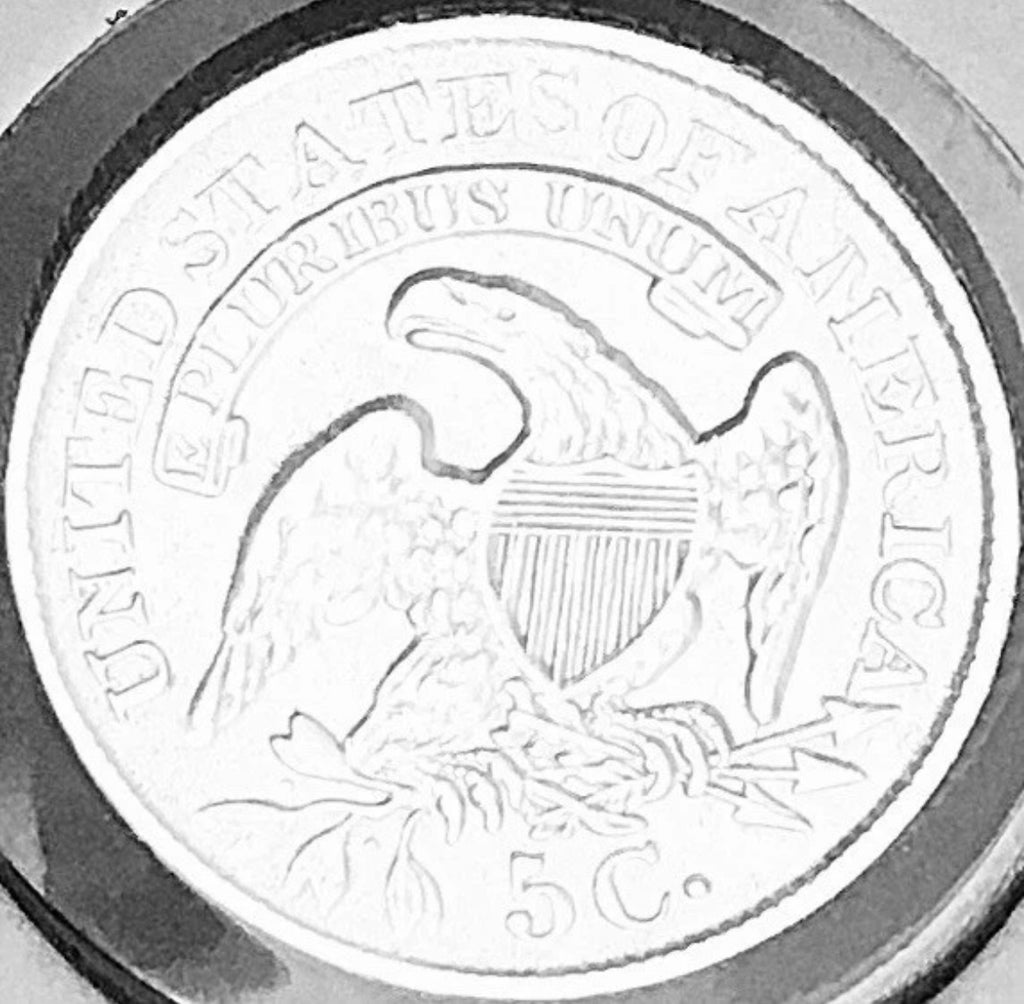 1832-P  GEM AU+++!  PHILADELPHIA MINT  U.S. CAPPED BUST HALF DIME. WOW!