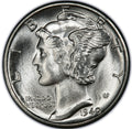 BRILLIANT UNCIRCULATED U.S. MERCURY SILVER DIME