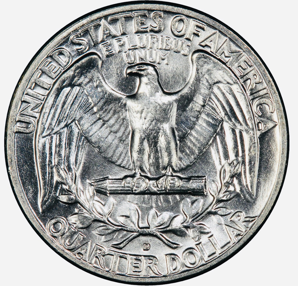 BRILLIANT UNCIRCULATED U.S. WASHINGTON SILVER QUARTER