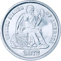 BRILLIANT UNCIRCULATED U.S. SEATED LIBERTY SILVER DIME