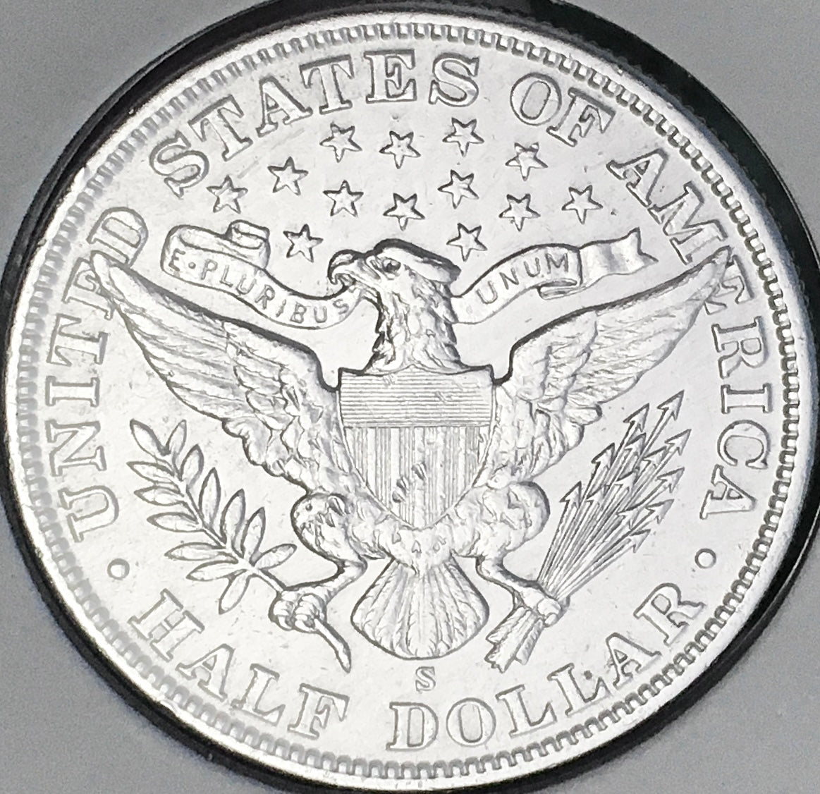 1899-S  AU DETAILS+++  AMAZING MONSTER U.S. BARBER HALF DOLLAR! WOW!