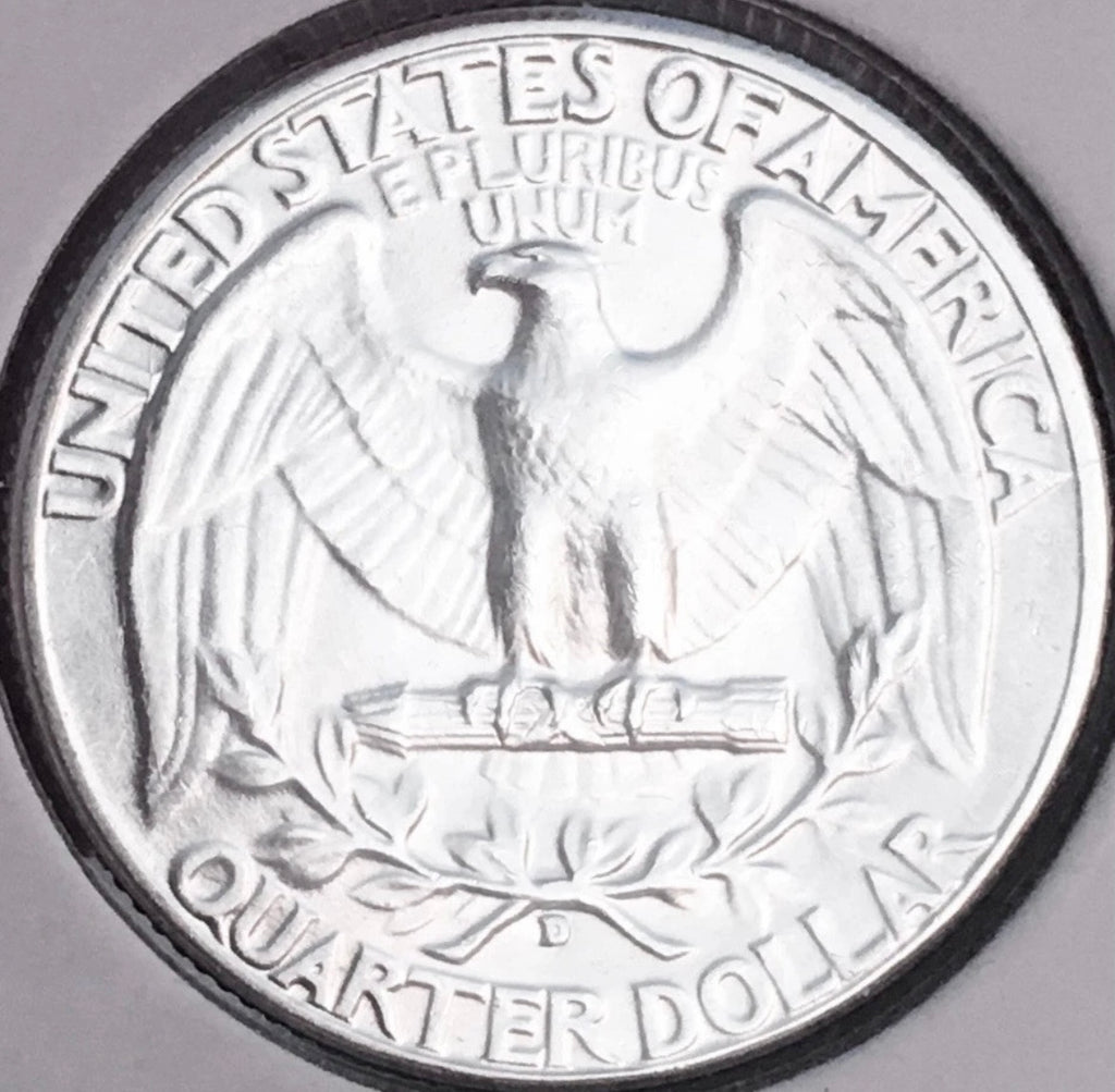 1934-D BRILLIANT UNCIRCULATED KEY DATE!  U.S. WASHINGTON QUARTER.