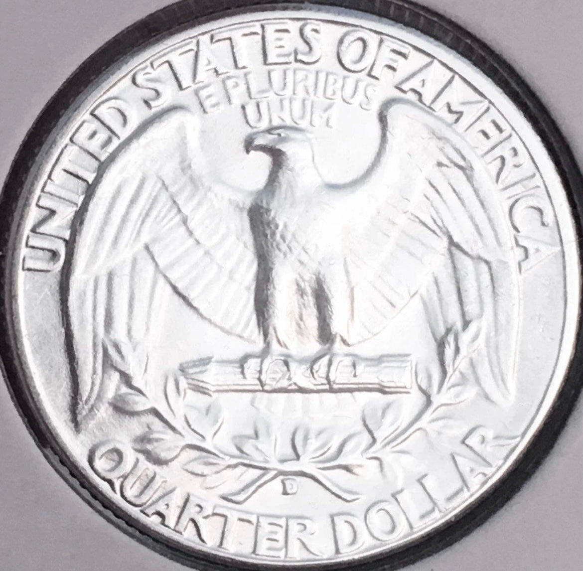 1934-D BRILLIANT UNCIRCULATED KEY DATE!  U.S. WASHINGTON QUARTER.