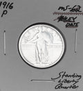 1916-P GEM BU+++! BRILLIANT UNCIRCULATED MONSTER! U.S. STANDING LIBERTY QUARTER. WOW!