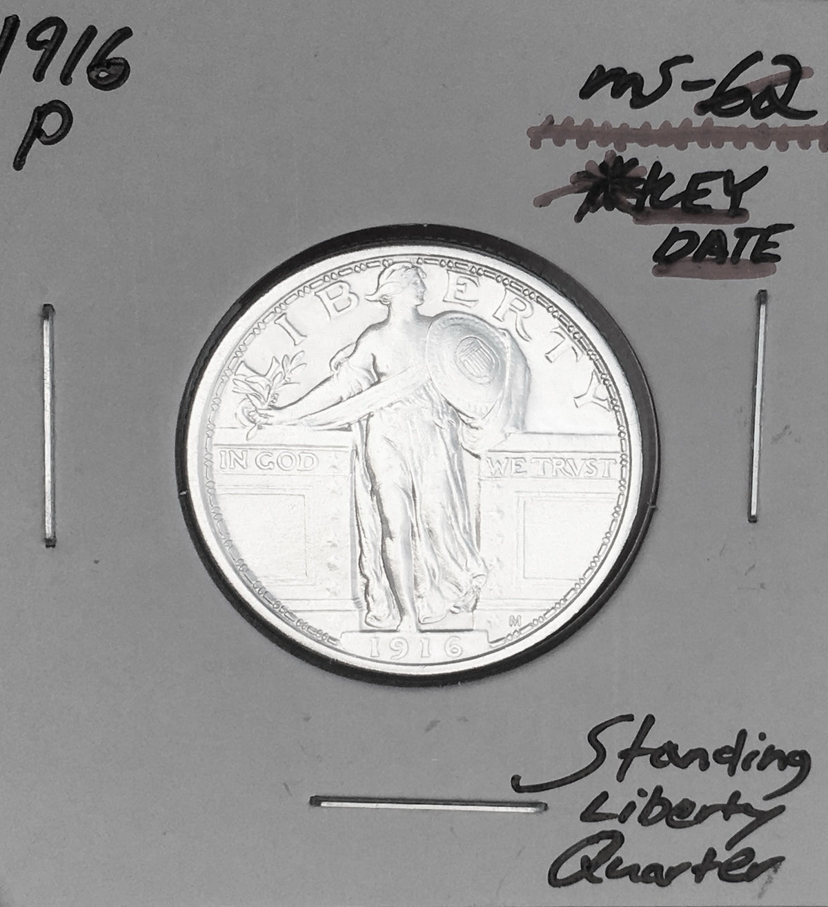 1916-P GEM BU+++! BRILLIANT UNCIRCULATED MONSTER! U.S. STANDING LIBERTY QUARTER. WOW!