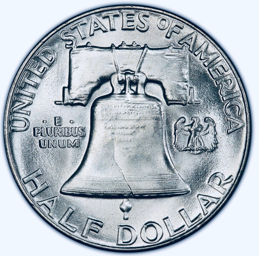 BRILLIANT UNCIRCULATED U.S. FRANKLIN SILVER HALF DOLLAR