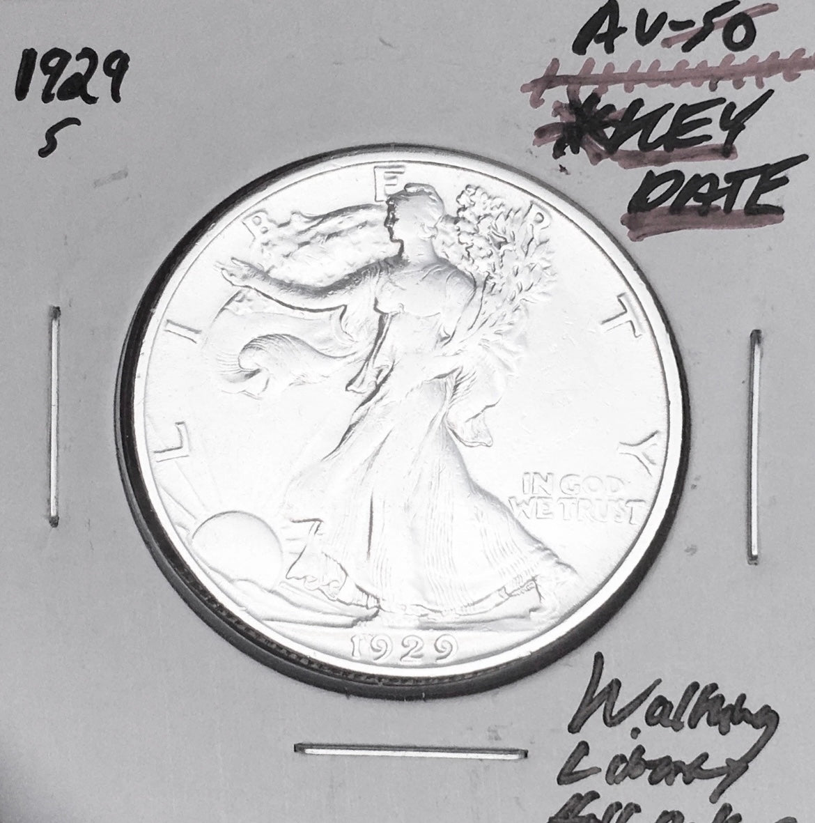 1929-S GEM AU+++! AMAZING MONSTER KEY DATE! WALKING LIBERTY HALF DOLLAR. WOW!
