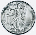 BRILLIANT UNCIRCULATED U.S. WALKING LIBERTY SILVER HALF DOLLAR