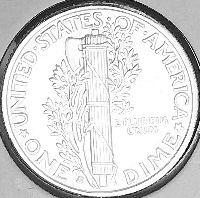 1931-S Mercury Dime, FULL Split Bands, Superb Gem BU++ FSB, RARE This Nice!