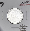 1861-P  GEM BU+++  BRILLIANT UNCIRCULATED!  U.S. SEATED LIBERTY QUARTER. WOW!